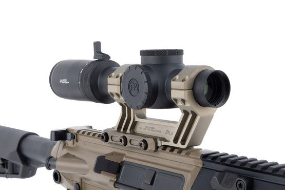 PLx 2.04 scope mount attached to a rifle